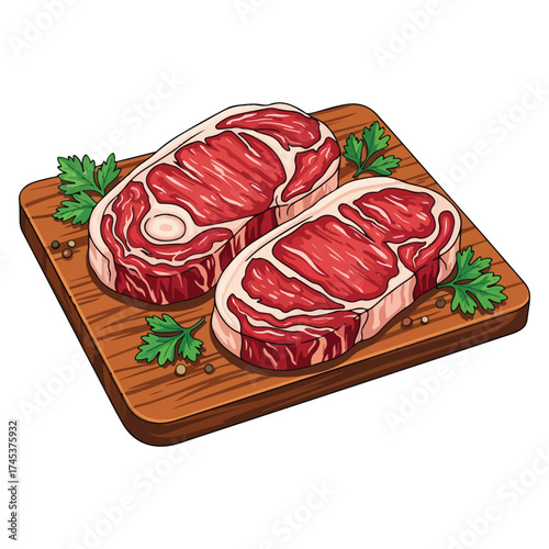 Steak Food Vector Illustration