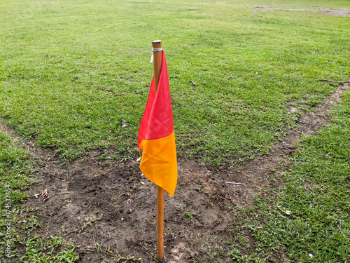 Corner flags used on football fields