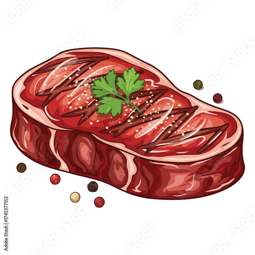 Steak Food Vector Illustration