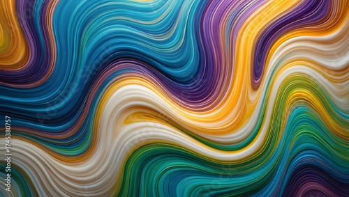 Vibrant abstract swirling liquid art with flowing colors and textures