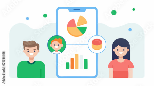 A collaborative feature in an app where friends can share their meal logs and see combined nutritional statistics in a visually engaging format.