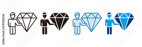 Business Value Icon Set Multiple Style Collection
