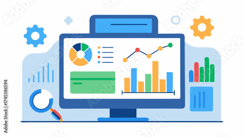 A digital dashboard featuring key performance indicators KPIs and analytics demonstrating the tracking of startup progress and success.