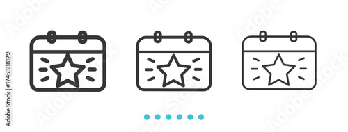 Calender Icon. Thin line icon vector