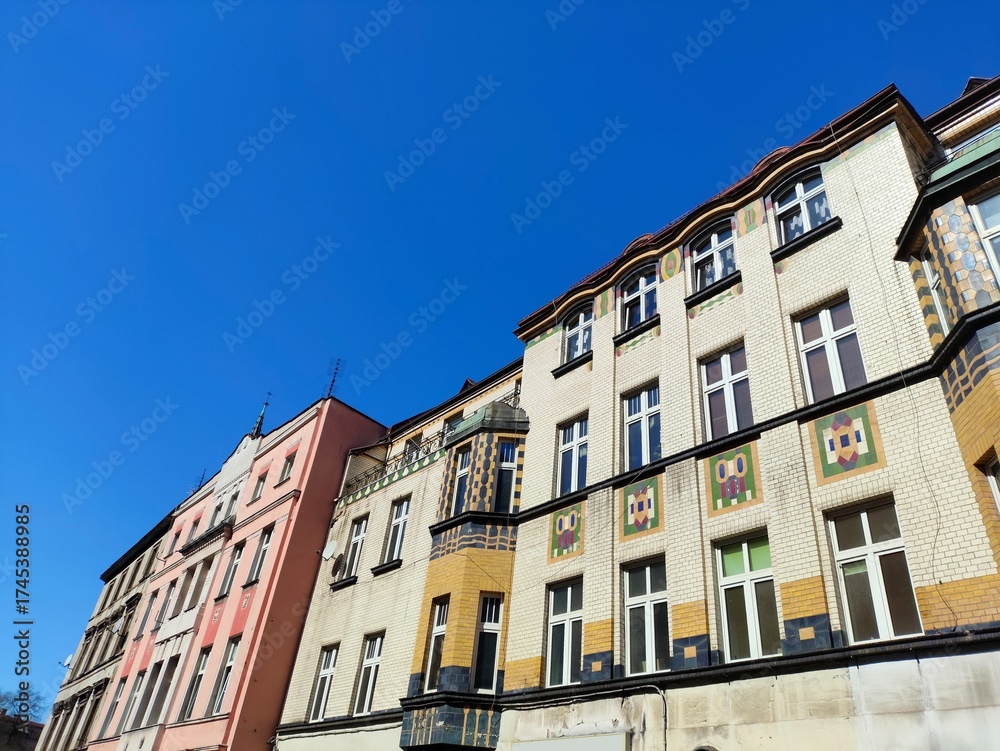 Fototapeta premium Bytom city, Silesia region in Poland. Architecture of the Old Town.