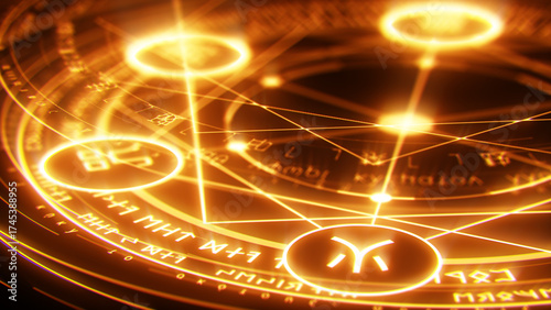 Glowing Geometric Magic Circle Circles Mystical 