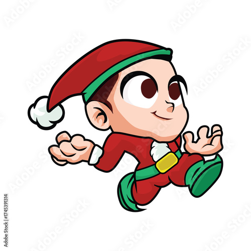 pole elf with separate white background