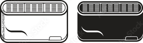 Duo tone icons of a modern air conditioner unit