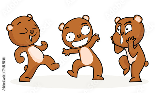 bear mascot with separate background