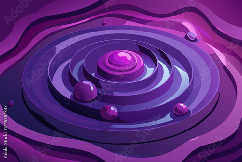 Viscous translucent purple liquid ripples abstract swirls vector illustration vector