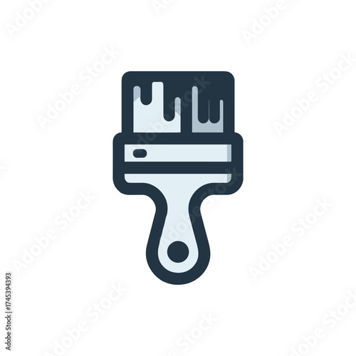 Illustration of a paintbrush with dripping paint, symbolizing creativity and artistic expression