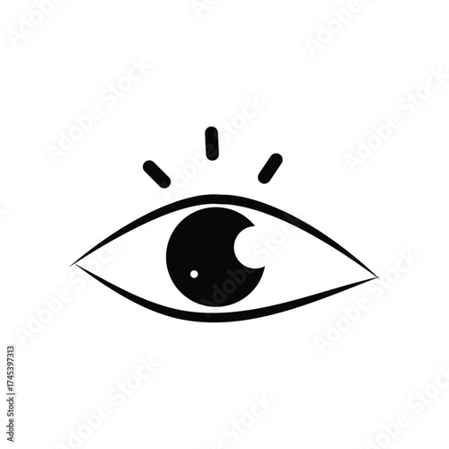 Eye icon design template isolated