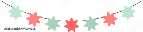 Festive Star Garland Decoration for Celebrations and Parties