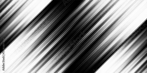 Black and white abstract halftone pattern with hexagon shape for modern background and jersey design.