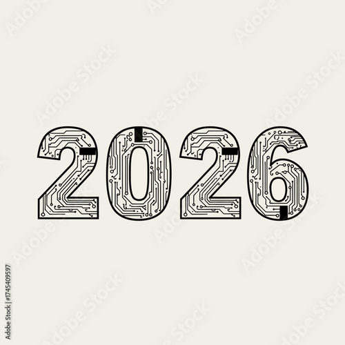 Digital Future The Year 2026 as a Circuit Board Design Concept