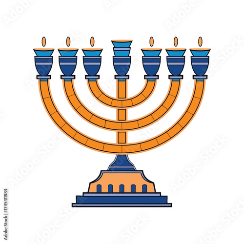 menorah vector art