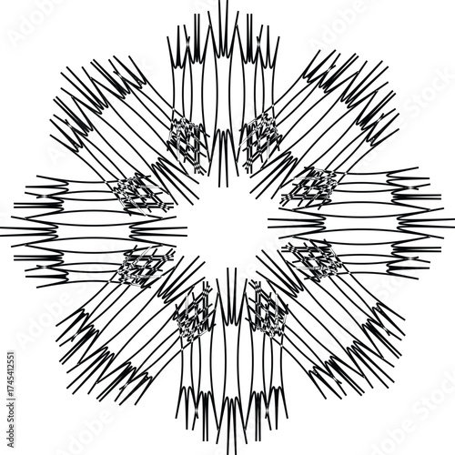 a mandala, a symbolic diagram used in various spiritual traditions, particularly Hinduism and Buddhism
