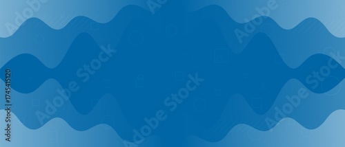 Deep Azure Fluid Waves Background — Layered fluid wave shapes in rich blue tones with a smooth gradient center, delivering a clean, modern backdrop for tech and corporate visuals