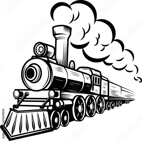 wagon and locomotive icon .locomotive and wagon line icon collection. train, repair train and railway freight cars.container train icon sign vector. Black wagon and locomotive.