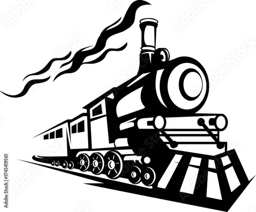 wagon and locomotive icon .locomotive and wagon line icon collection. train, repair train and railway freight cars.container train icon sign vector. Black wagon and locomotive.
