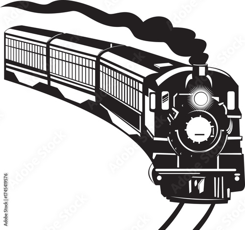 wagon and locomotive icon .locomotive and wagon line icon collection. train, repair train and railway freight cars.container train icon sign vector. Black wagon and locomotive.