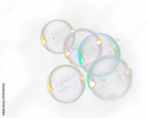 soap bubbles on a white background and bubles png  on transparent background