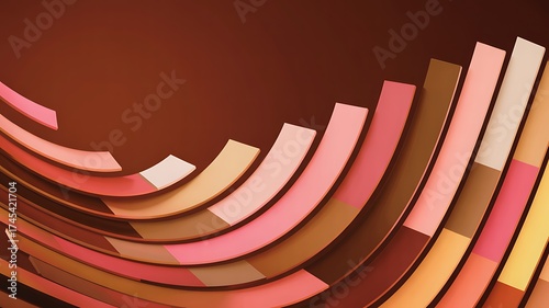 Wallpaper Mural Visualize upward business trends with this compelling abstract graph background in warm earth tones, perfect for showcasing growth and progress in your next presentation or website Torontodigital.ca