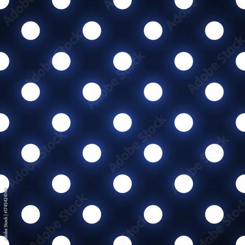 Seamless pattern with glowing circles. Neon geometric background. Vector illustration