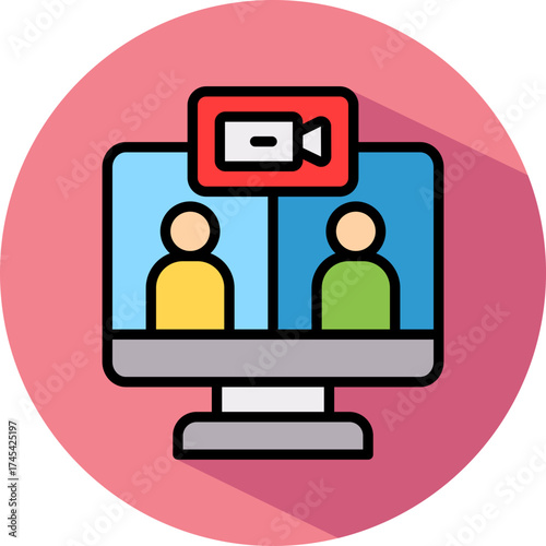 Online Meeting isometric icon