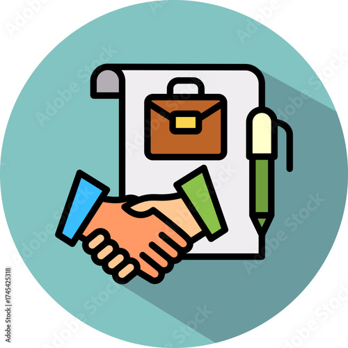 Work Agreement isometric icon