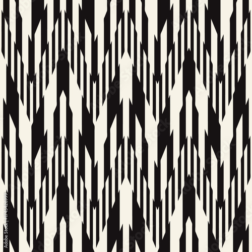 Variegated Stripes Optical Chevron Pattern