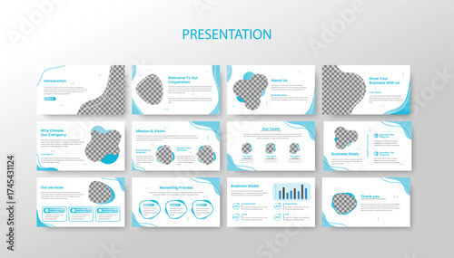 Modern Company Profile PowerPoint Template for Marketing, Startup, and Business Slides, business identity, identity design, keynote, business, presentation  