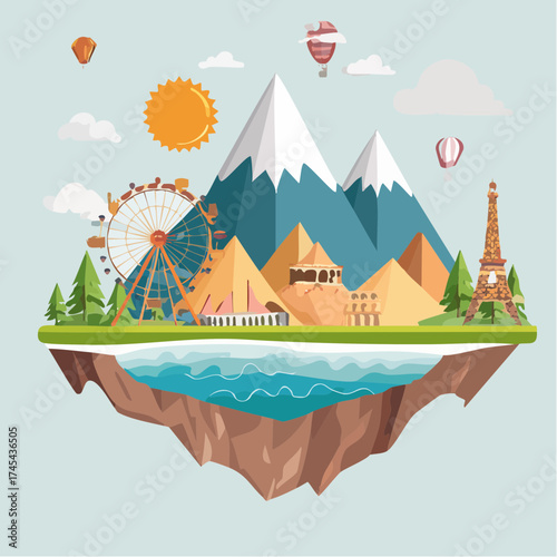 A Journey Across Unique Attractions in a Whimsical World