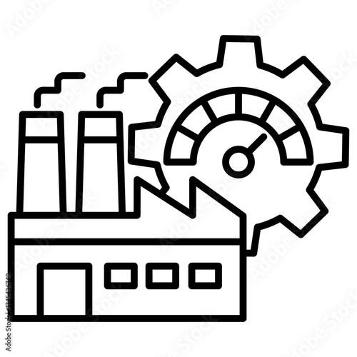 Industry Performance Outline Icon