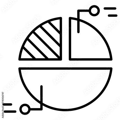 Market Share Outline Icon