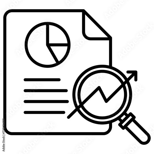 Market Share Analysis Outline Icon