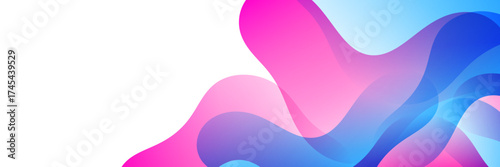 Colorful Wave Fluid Background. Technology Banner. Vector Illustration. Abstract Business Wallpaper