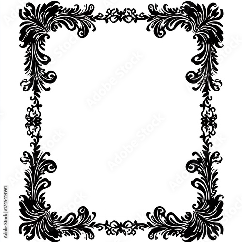 Vintage Ornamental Corner Frame Decoration Vector