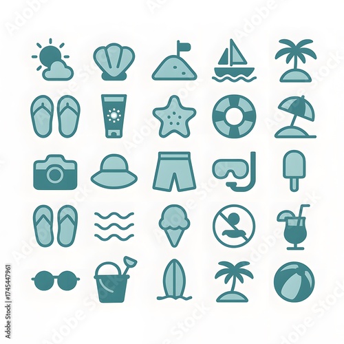 25 Beach Icon Pack
