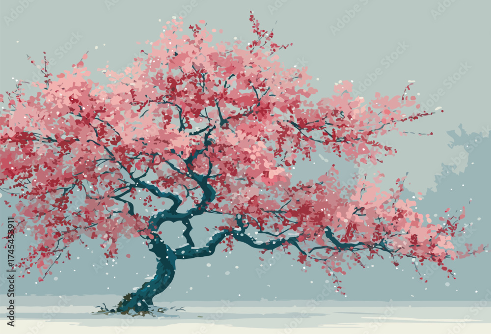 Fototapeta premium cherry blossom vector art