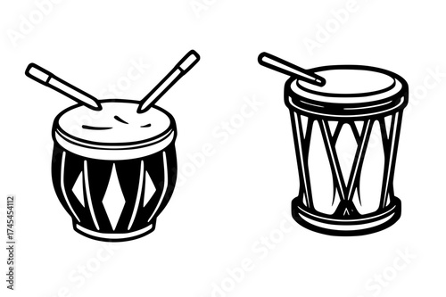 vector illustration of a drum