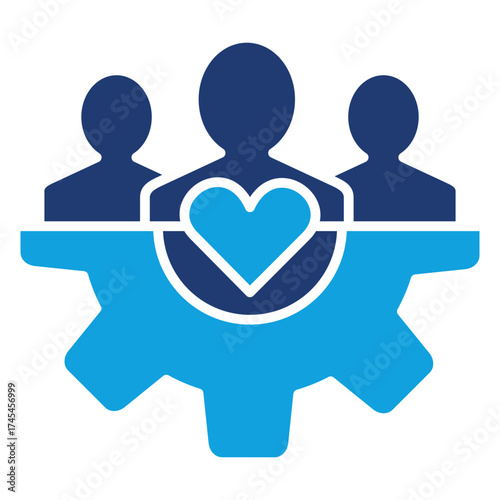 Market Analysis Flat Blue Icon