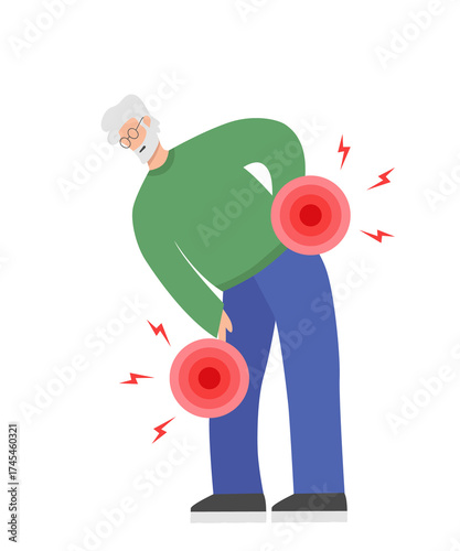 Lower back and knee pain or inflammation.