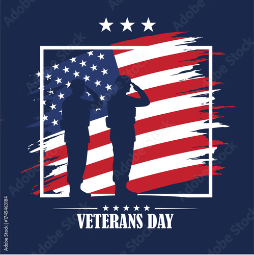Veterans Day. honor heroes, Holiday concept. Template for background, banner, card, poster with text inscription