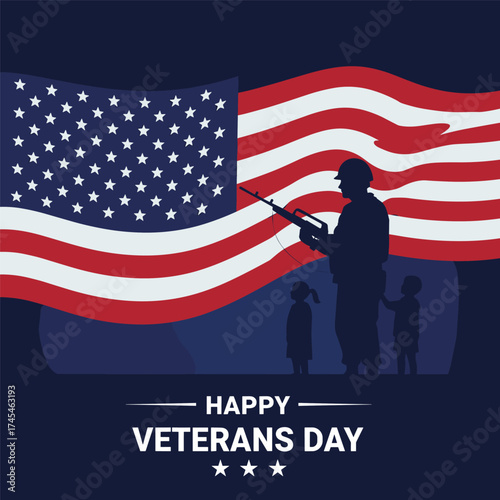 Veterans Day. honor heroes, Holiday concept. Template for background, banner, card, poster with text inscription