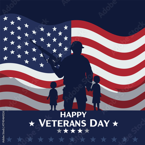 Veterans Day. honor heroes, Holiday concept. Template for background, banner, card, poster with text inscription