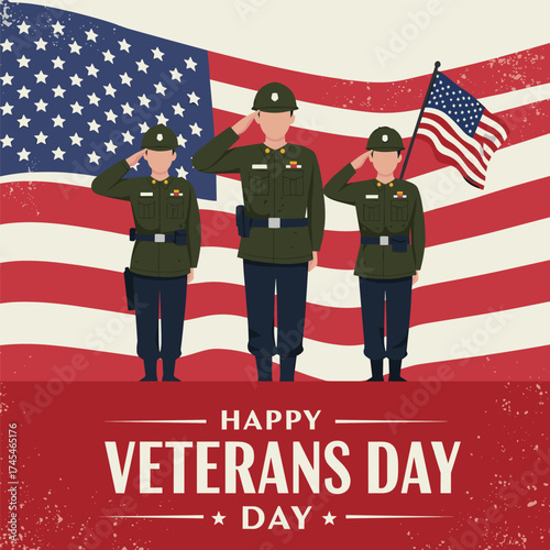 Veterans Day. honor heroes, Holiday concept. Template for background, banner, card, poster with text inscription