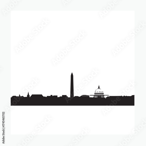 Washington city skyline silhouette