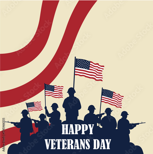 Veterans Day. honor heroes, Holiday concept. Template for background, banner, card, poster with text inscription