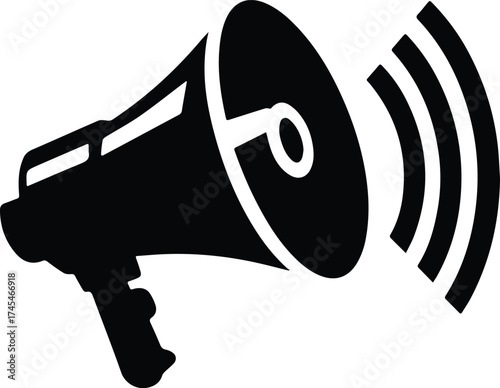 Shouting Megaphone Icon Isolated